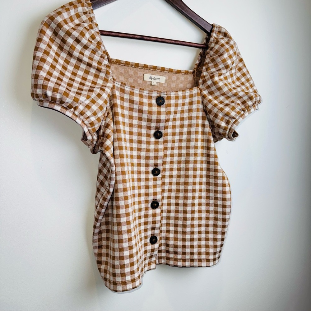 Madewell Gingham Jacquard Square-Neck Puff-Sleeve Top
Women’s SZ S - Picture 3 of 5